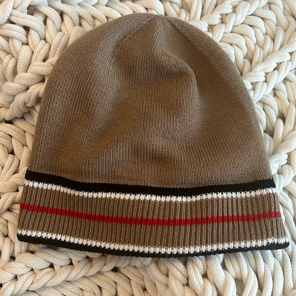BURBERRY Icon striped beanie-unisex